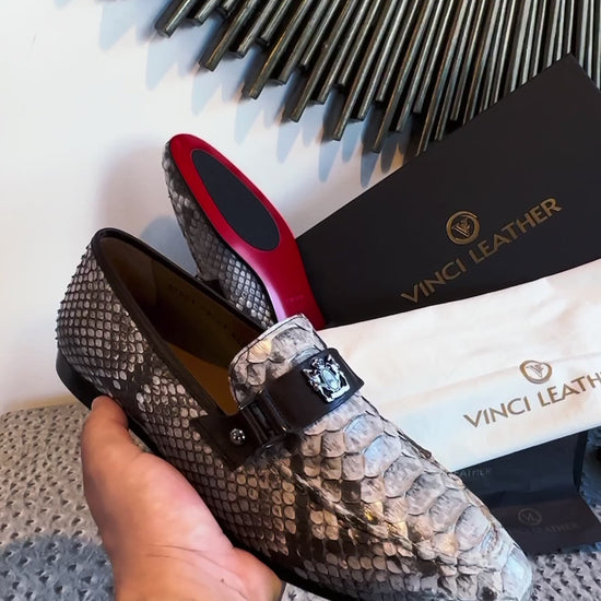 The Boss Pyth Naturel White Color Bit Loafer Men Shoe – Vinci Leather Shoes