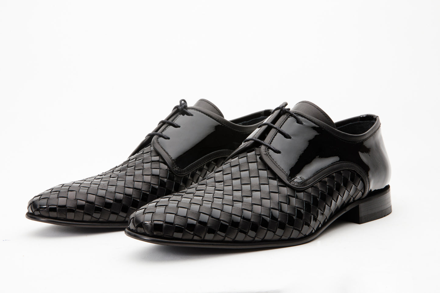 The Safaga Black Woven Derby Men Shoe