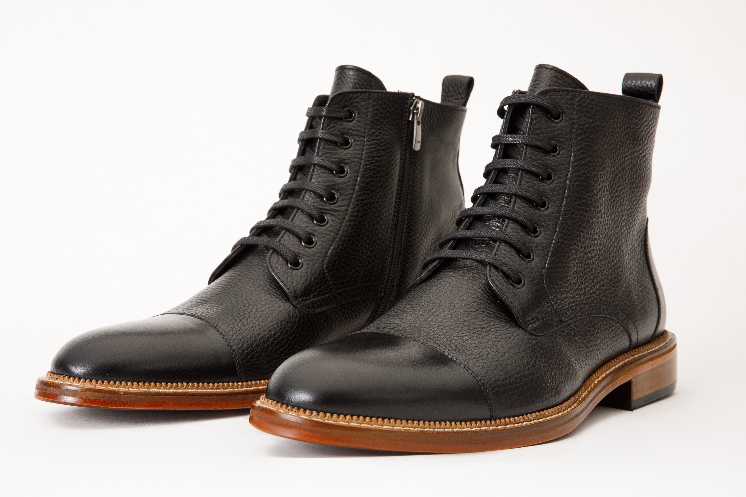 Hugh cap toe outlet lace up boot