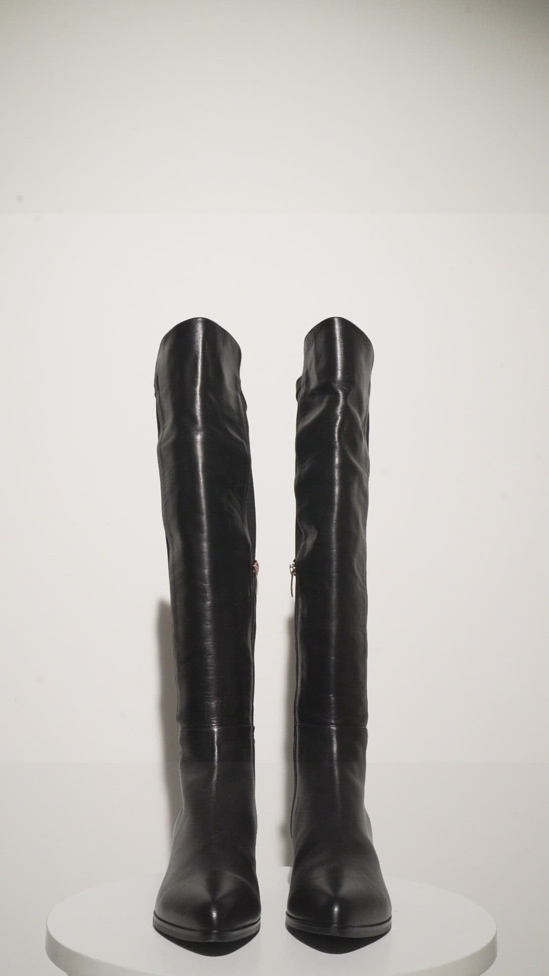 Leather knee high sales boots sale