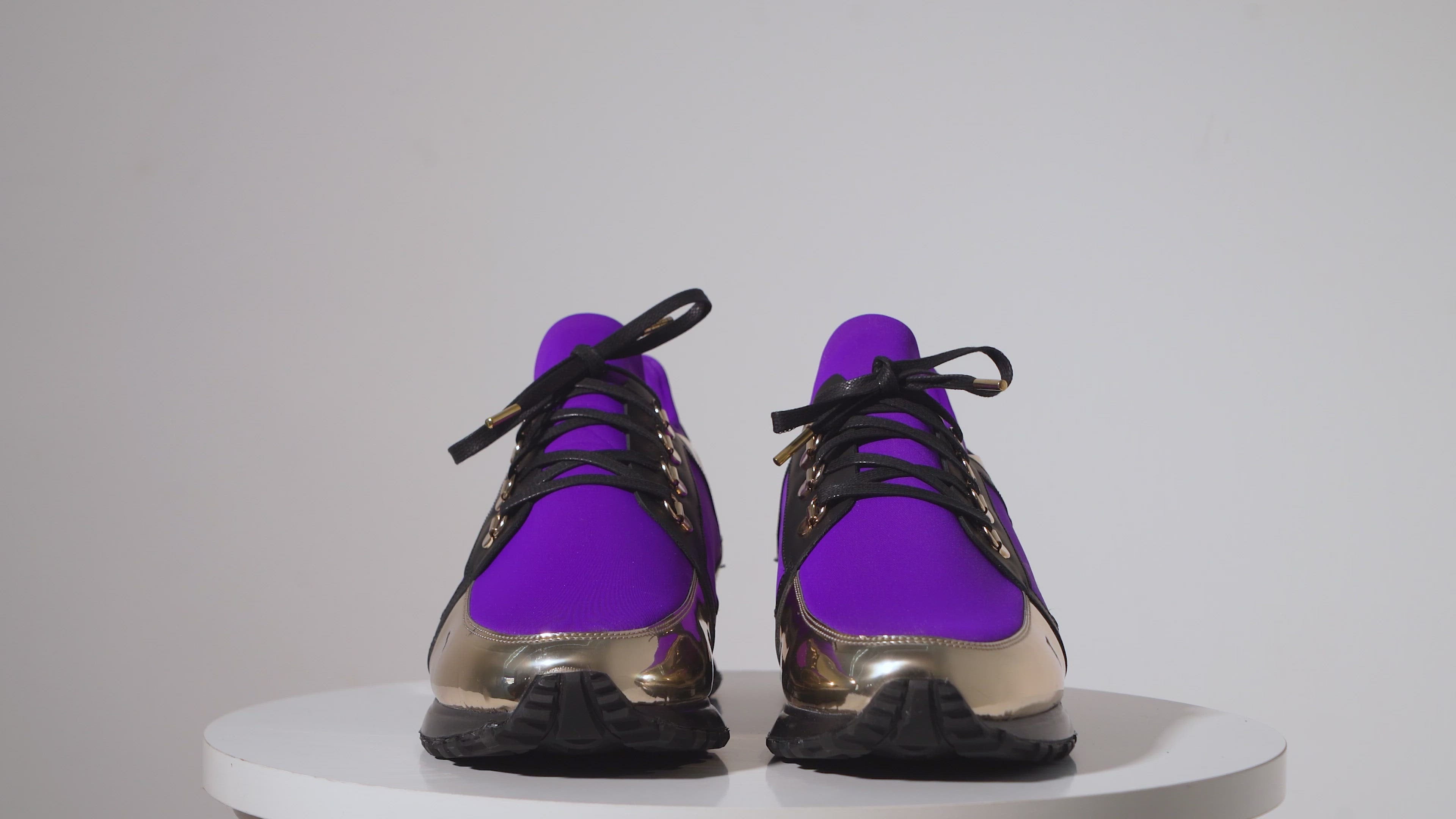 The Emir Purple Leather Men Sneaker Limited Edition Vinci Leather Shoes