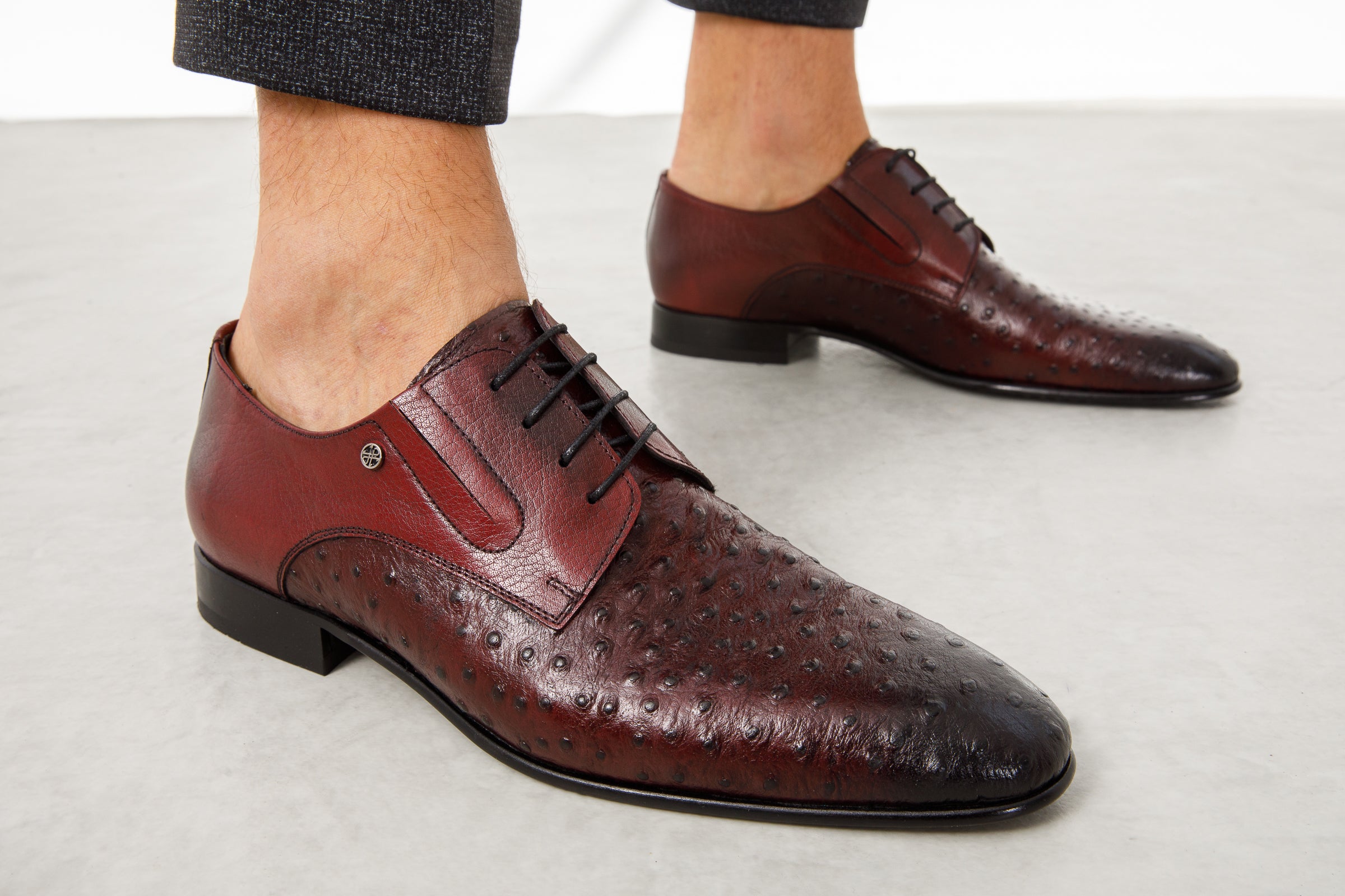 Burgundy derby shoes on sale mens